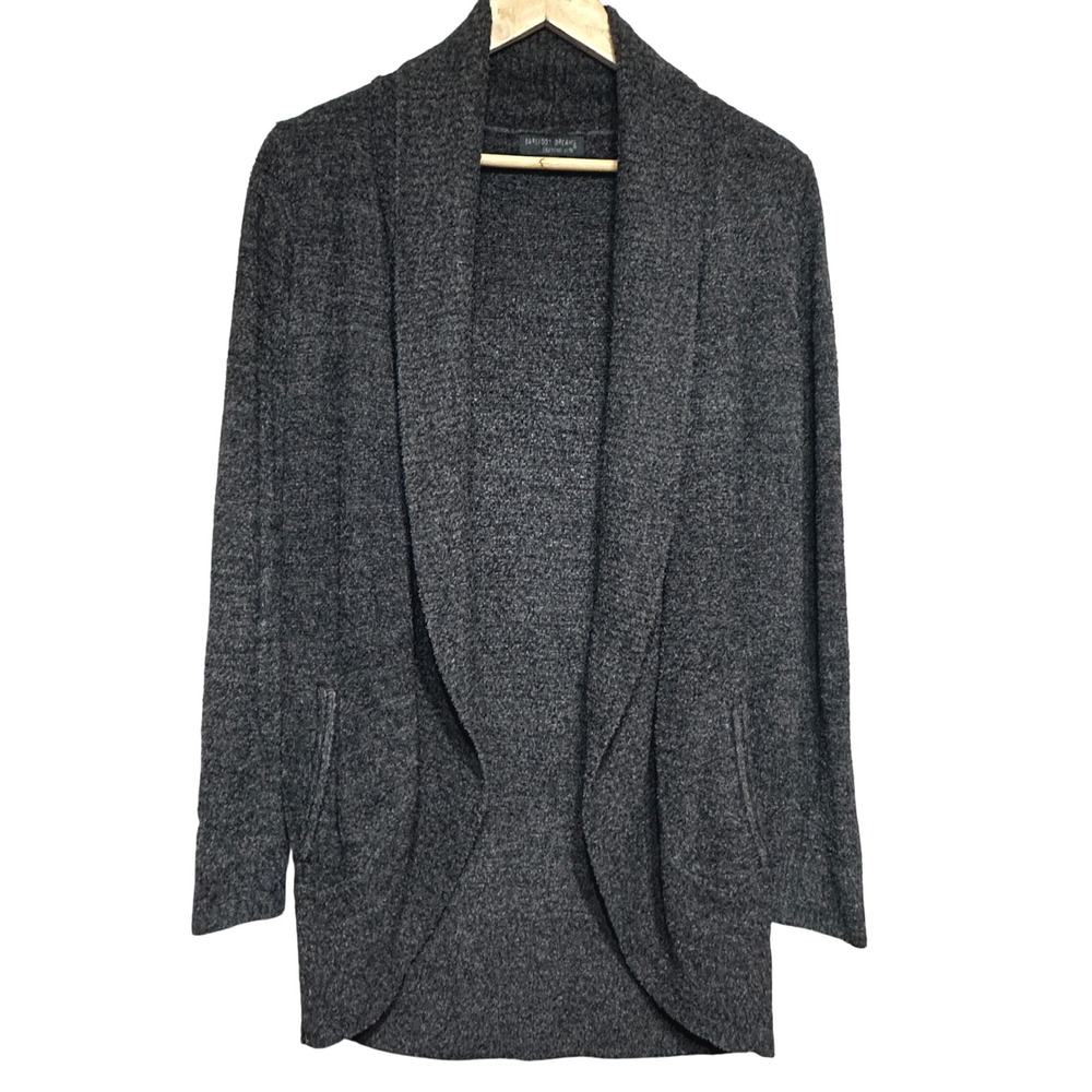 Barefoot Dreams CozyChic Lite Circle Cardigan Sweater Womens XS/S Charcoal 452